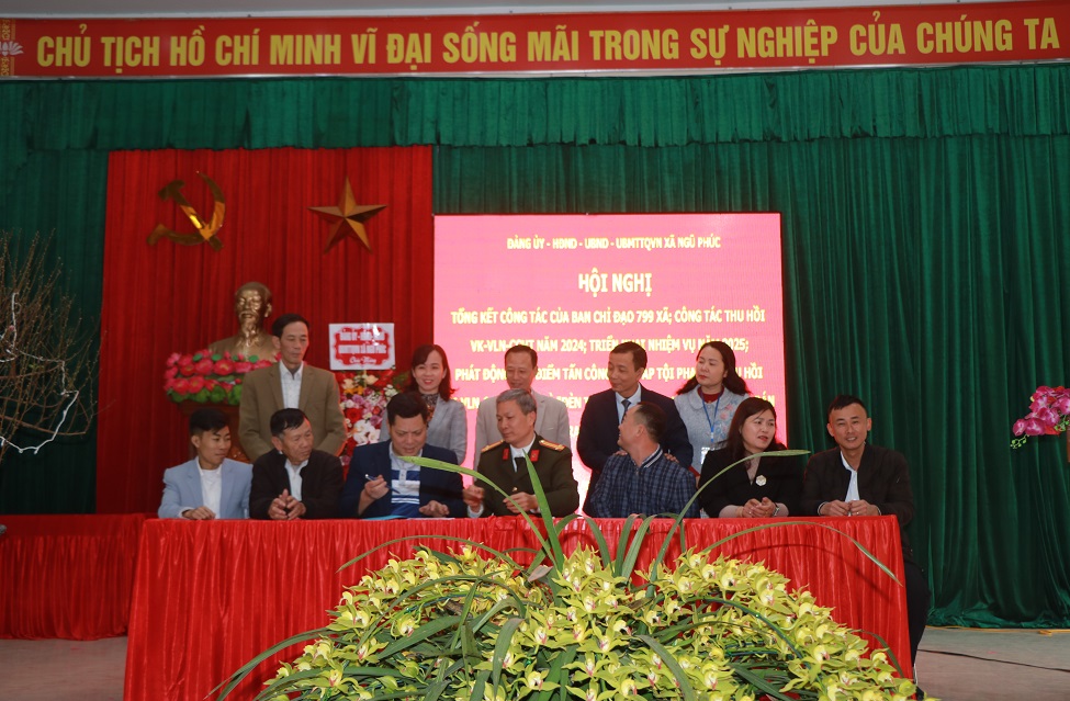 Xã Ngũ Phúc (Kiến Thuỵ): Phát động cao điểm tấn công, trấn áp tội phạm; thu hồi VK, VLN, CCHT, pháo và 